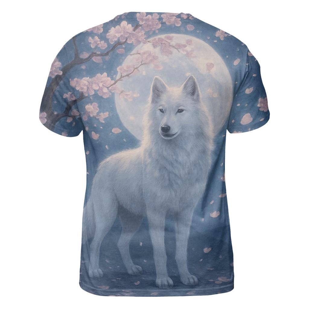 Moonlit Sakura Sentinel unique graphic print tees