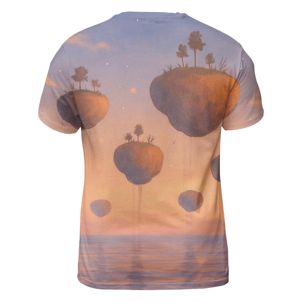 Peach Horizon Over Floating Isles designer pattern shirts