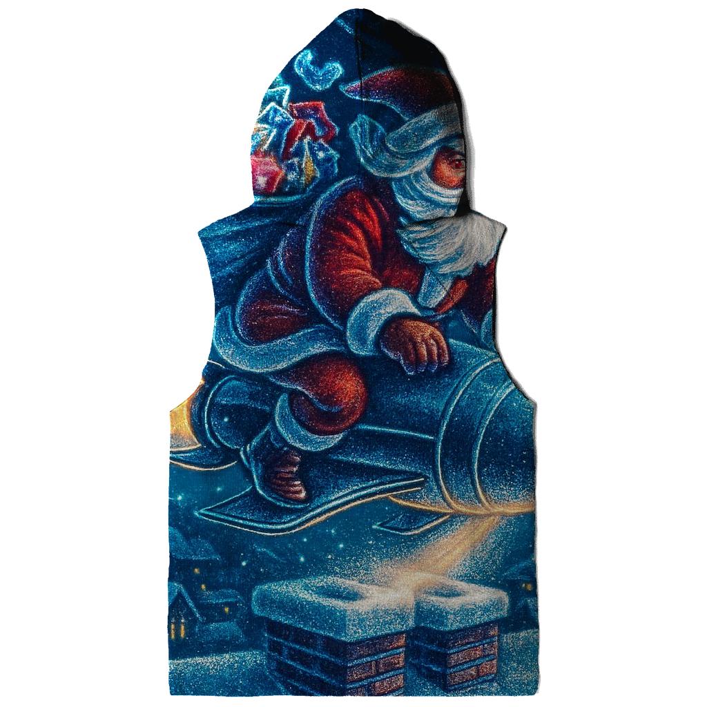 Santa Comet Sleigh Landing premium hoodies