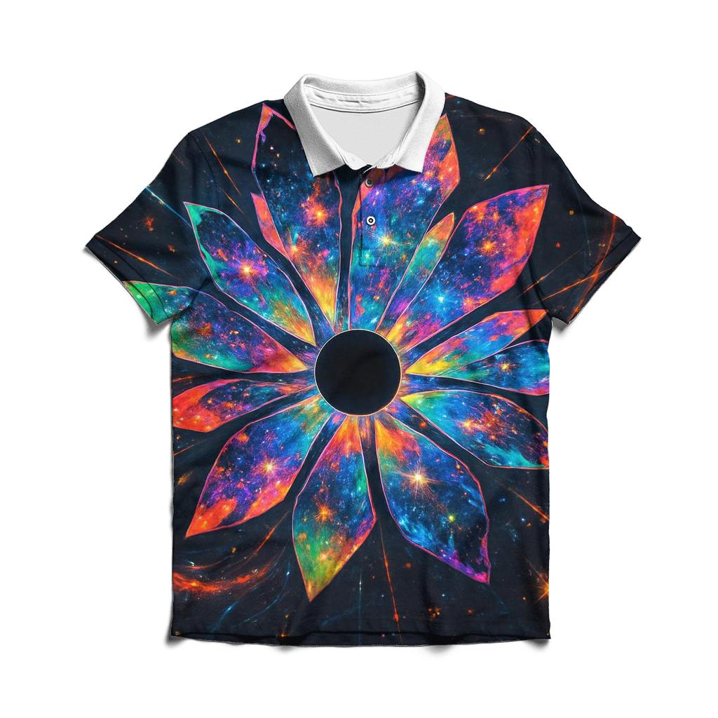 Prismatic Singularity Bloom casual sports polo shirts