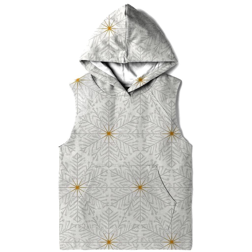 Gold Starburst Snowflake Tessellation On White custom hoodies