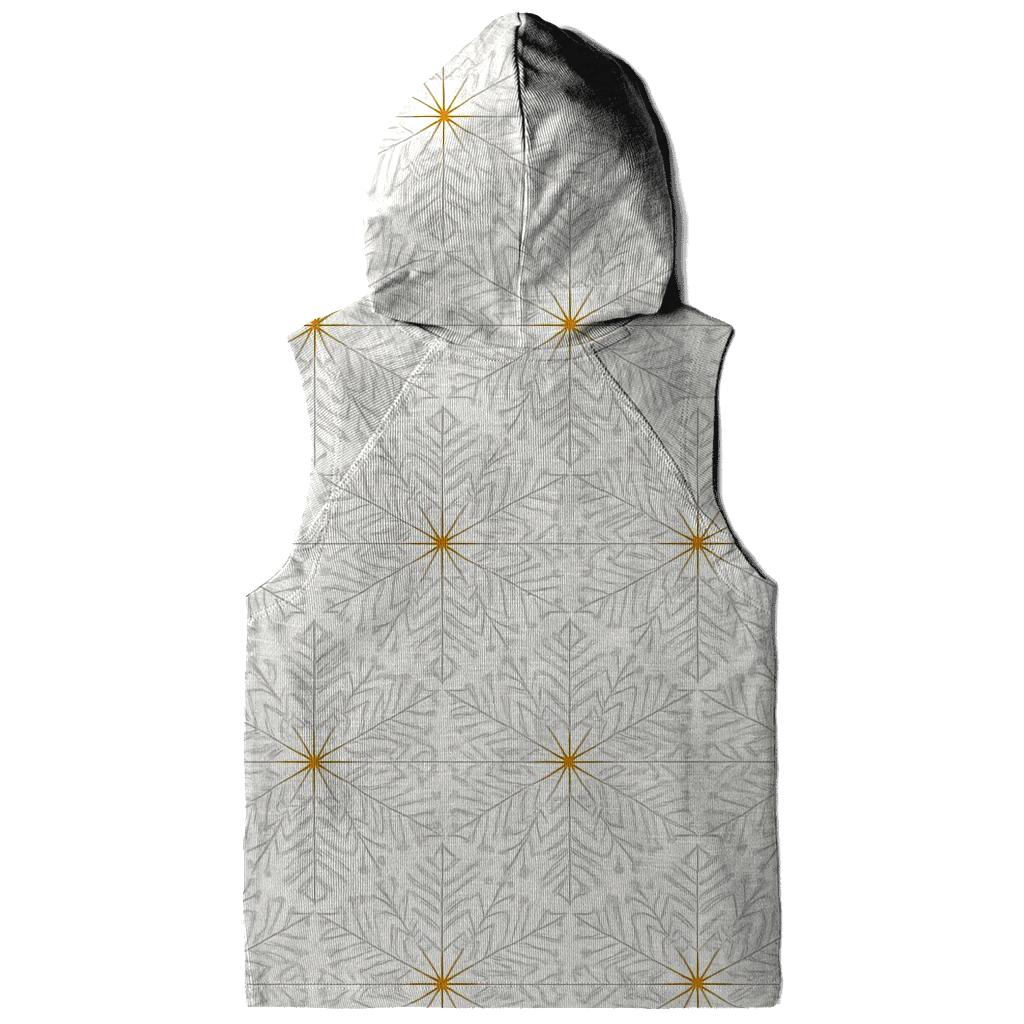 Gold Starburst Snowflake Tessellation On White custom hoodies