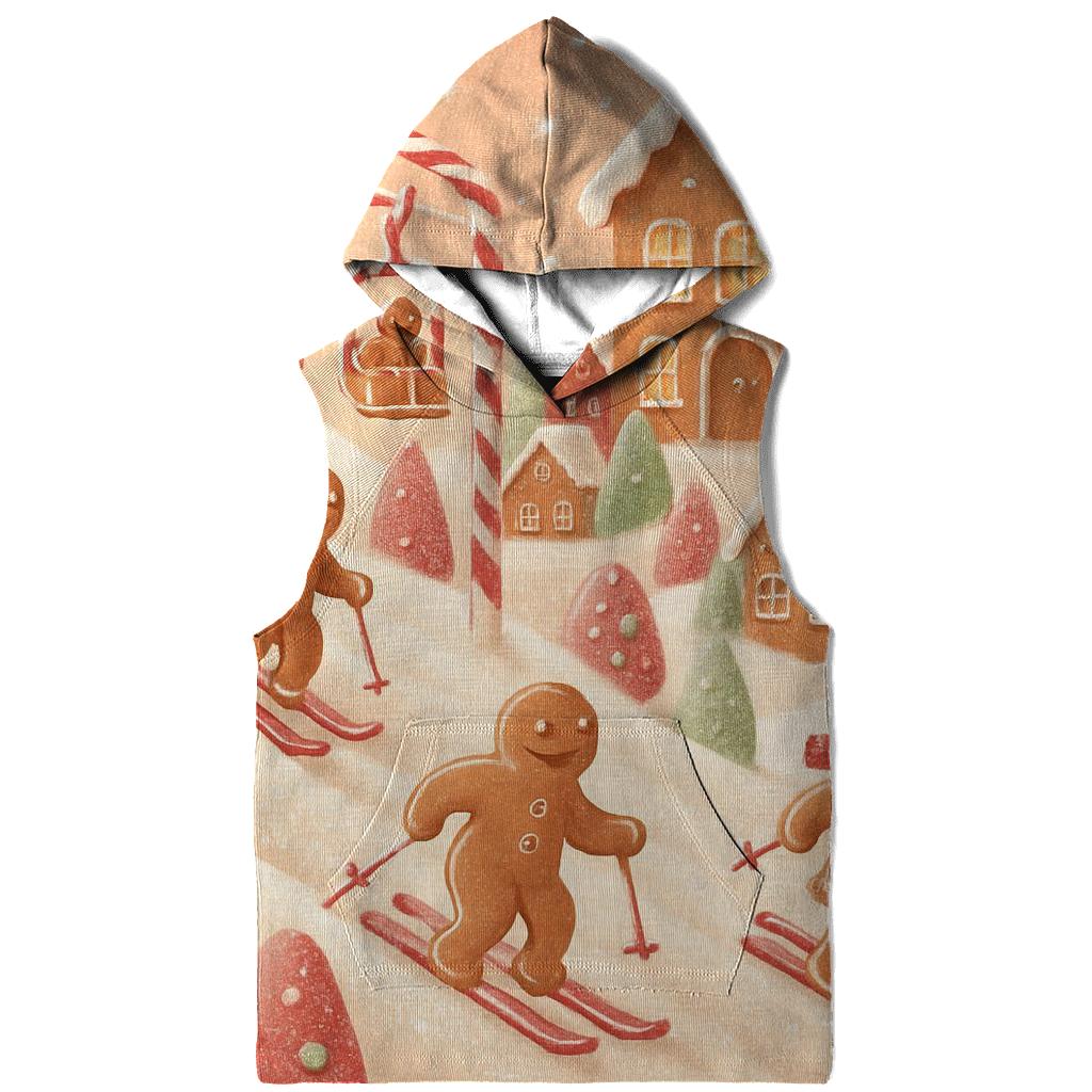 Gingerbread Ski Village Rush graphic hoodies