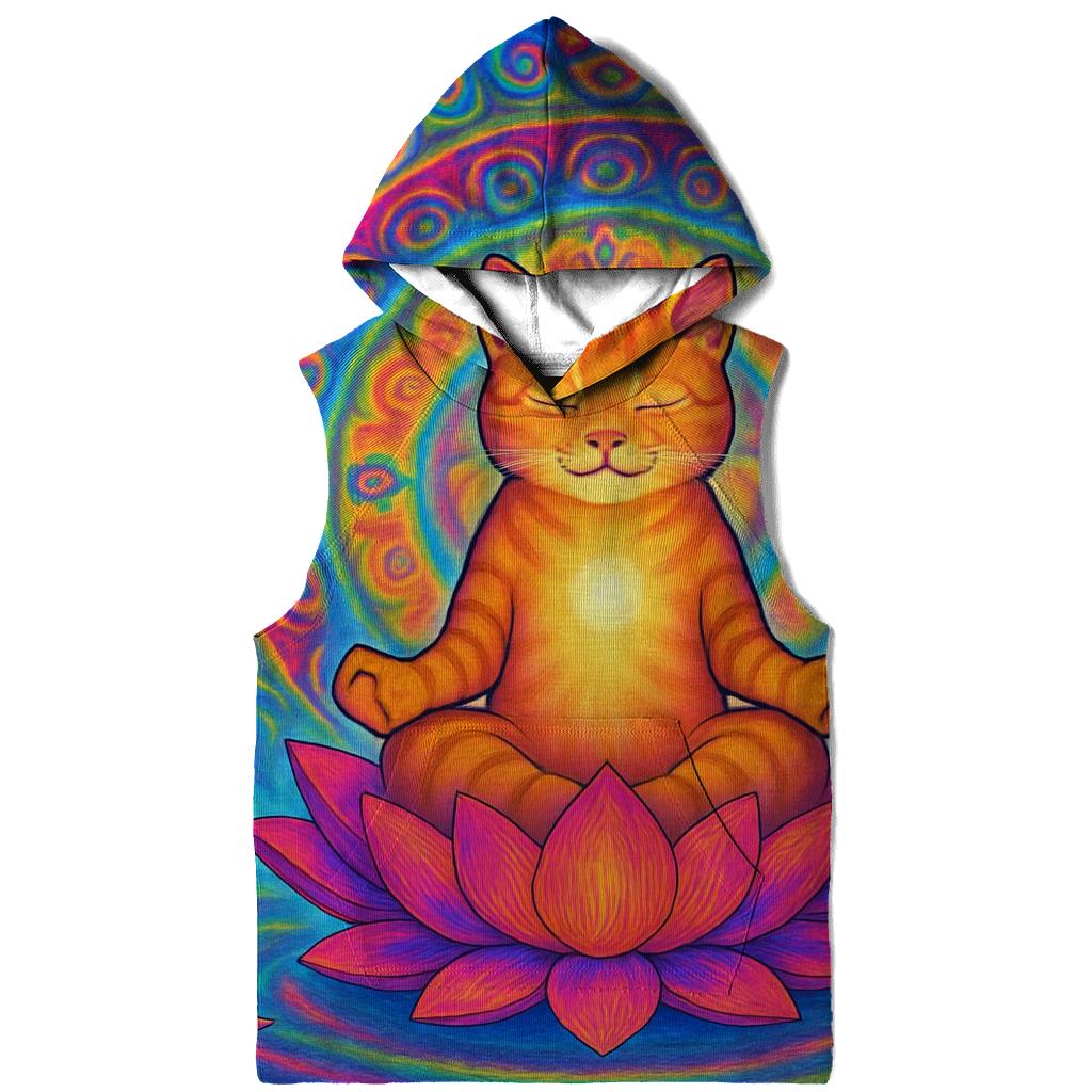 Psychedelic Lotus Dream Cat custom hoodies