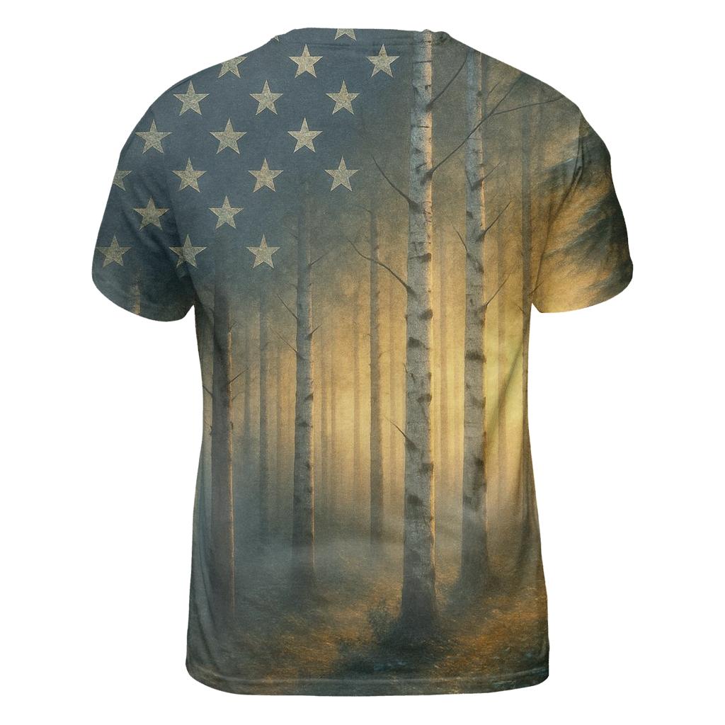 Forest Oath artistic all-over print tops