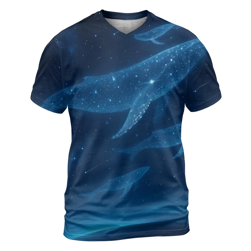 Celestial Whale Migration custom all-over print shirts