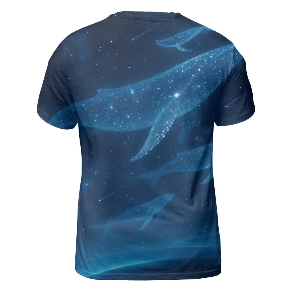Celestial Whale Migration custom all-over print shirts