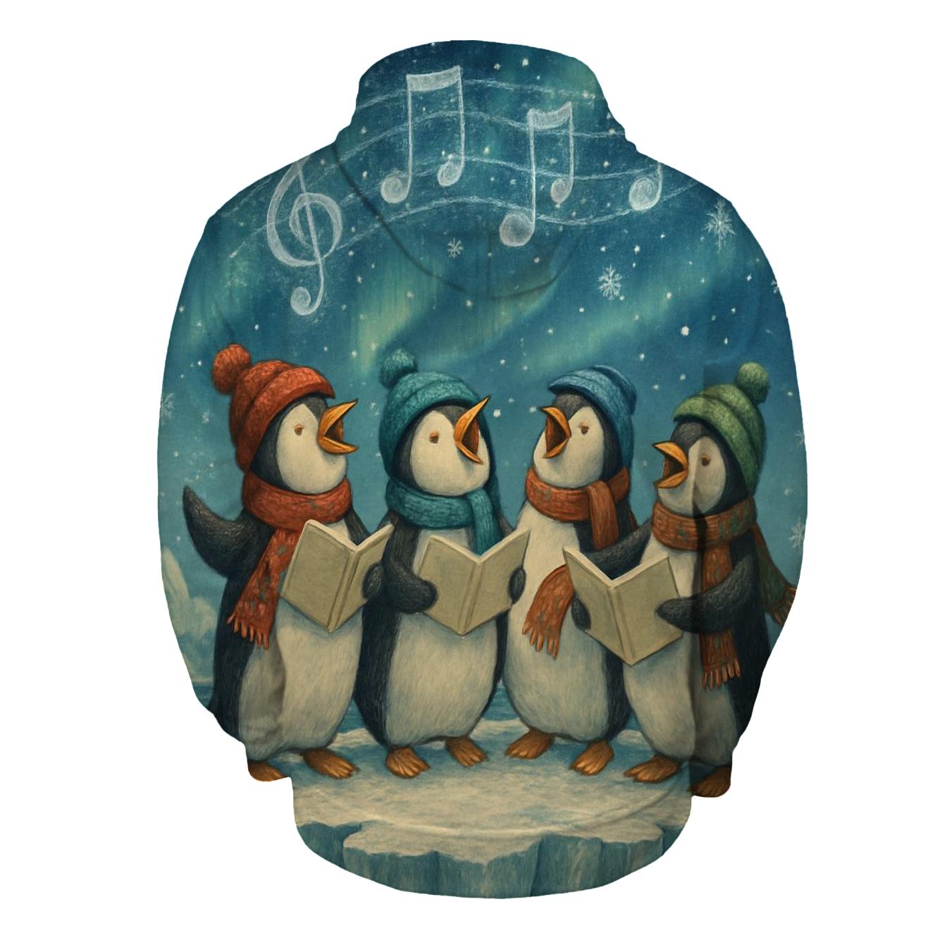 Penguin Carolers On Iceberg Stage hoodies fashion