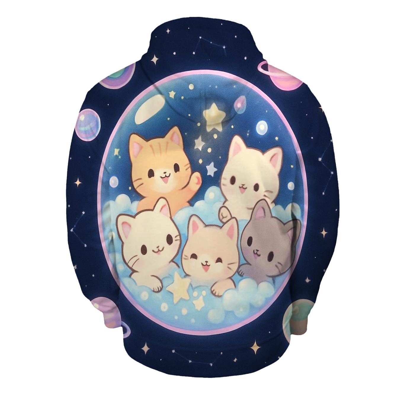 Cosmic Bubble Bath Kittens hoodie trends