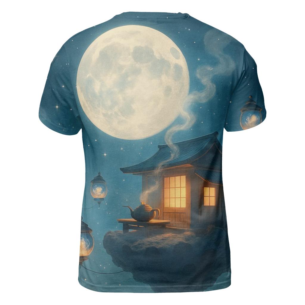 Moonlit Cosmic Tea House personalized full print shirts