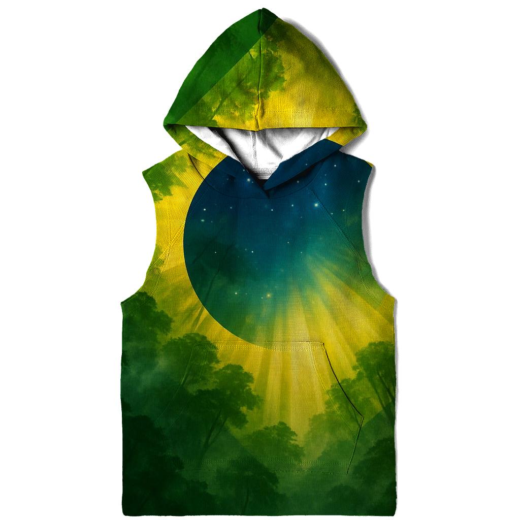 Brazilian Flag Canopy Over Rainforest Valley premium hoodies