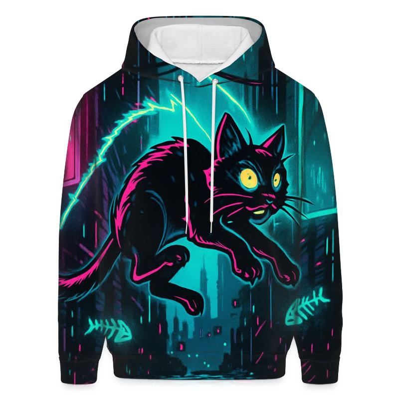 Cyber Alley Rhythm Cat heavyweight hoodies