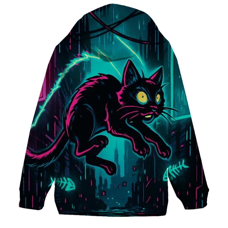 Cyber Alley Rhythm Cat heavyweight hoodies