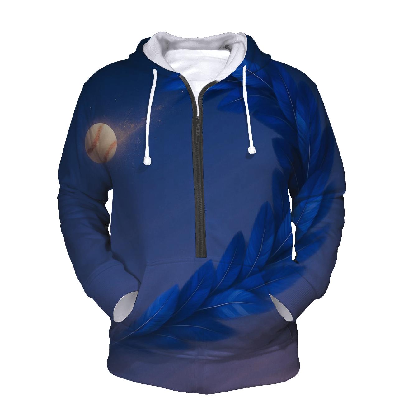 Feather Arc Pulse Of Blue Jays Power hoodie trends