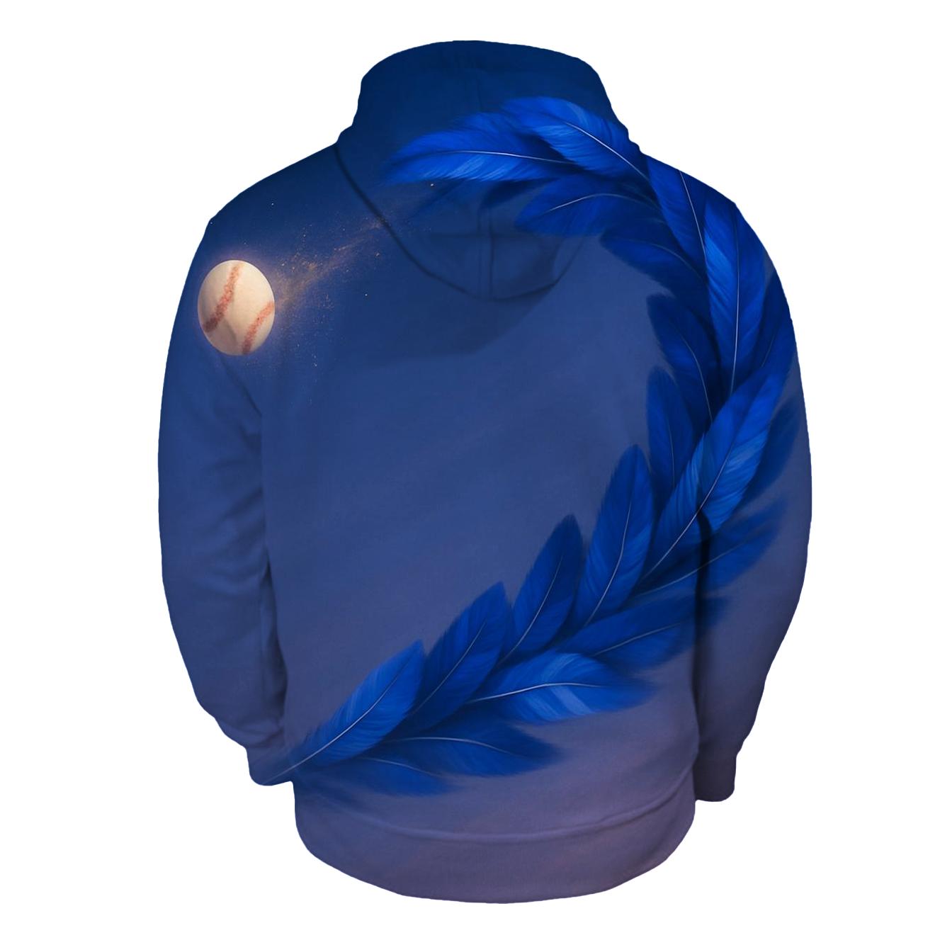 Feather Arc Pulse Of Blue Jays Power hoodie trends