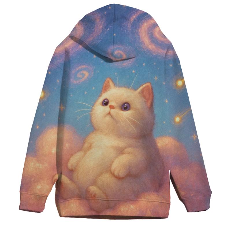 Candy Cloud Stargazer Kitten zip-up hoodies
