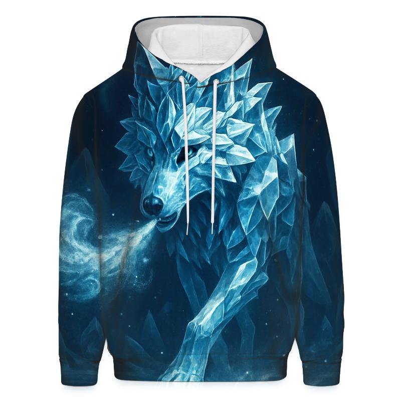 Luminous Frostbite Wolf zip-up hoodies