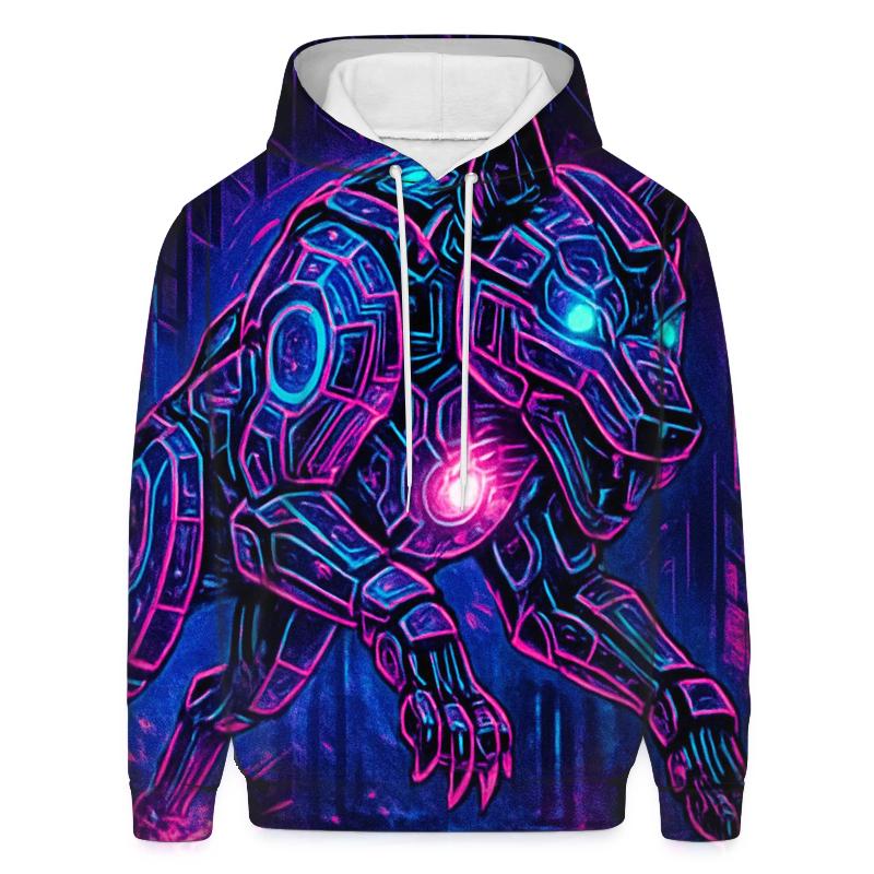 Neon Circuit Alpha graphic hoodies