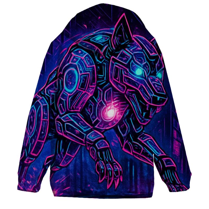 Neon Circuit Alpha graphic hoodies