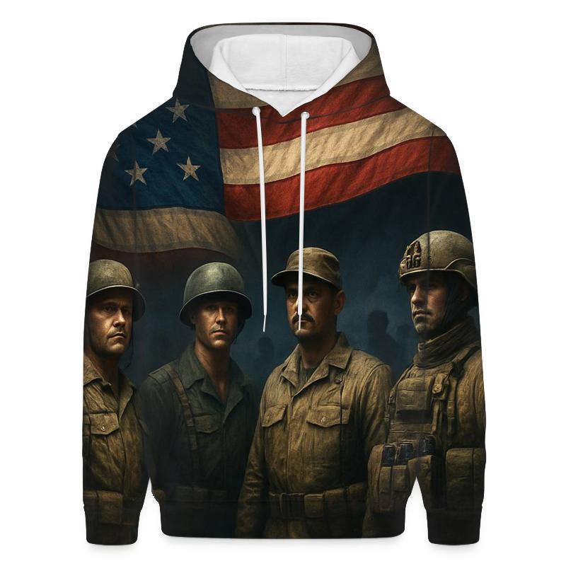 Brothers In Arms Under One Banner heavyweight hoodies