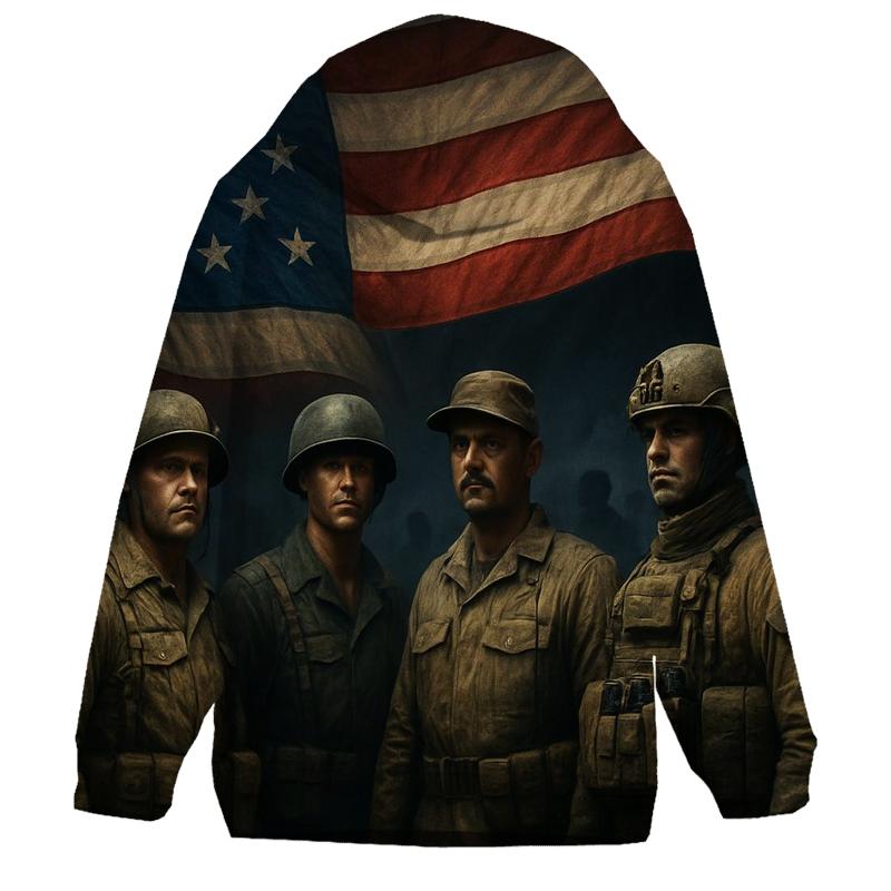 Brothers In Arms Under One Banner heavyweight hoodies