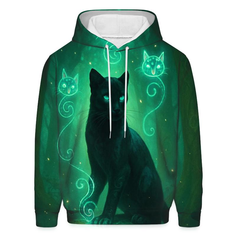 Mystic Rune Forest Panther graphic hoodies