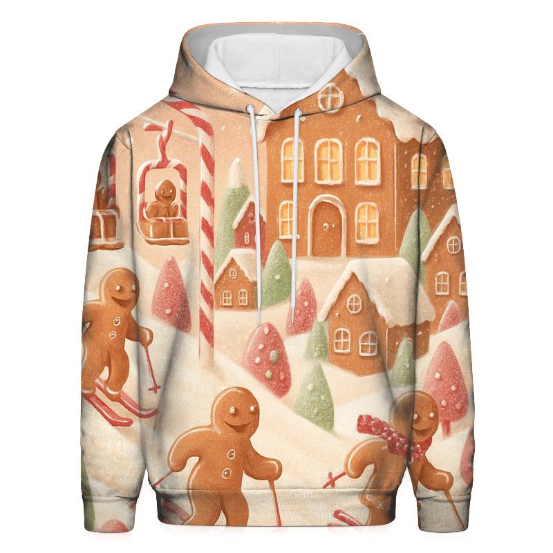 Gingerbread Ski Village Rush custom hoodies