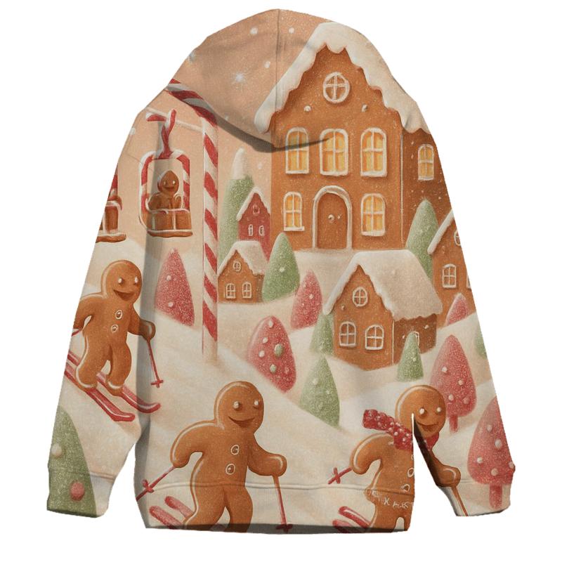 Gingerbread Ski Village Rush custom hoodies