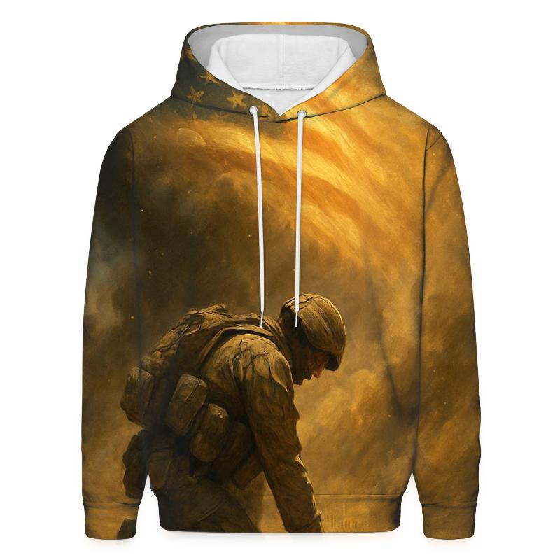 Desert Vow Beneath The Burning Banner embroidered hoodies