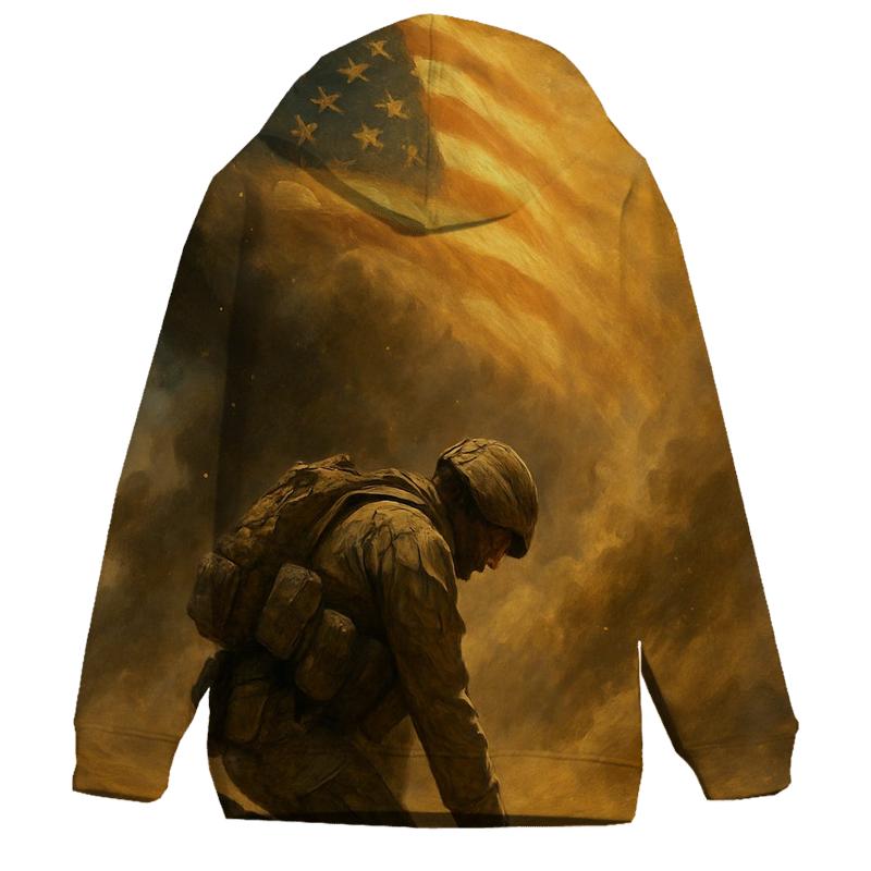 Desert Vow Beneath The Burning Banner embroidered hoodies