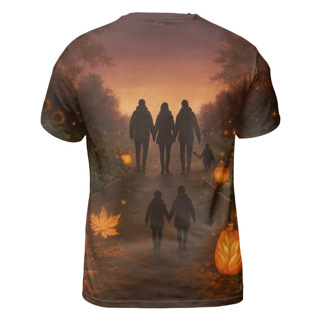 Gratitude Garden Lantern Walk creative print fashion shirts
