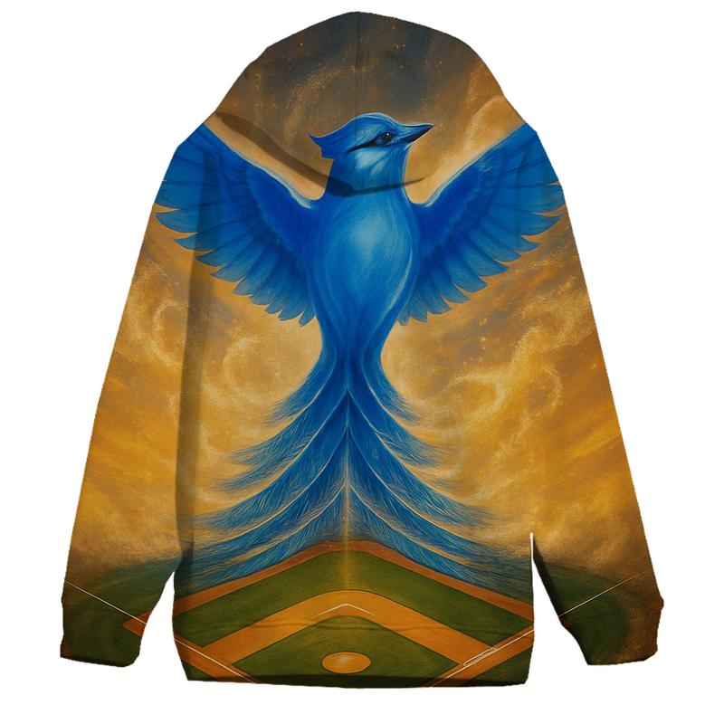Diamond Crest With Rising Blue Jays Flight pullover hoodies