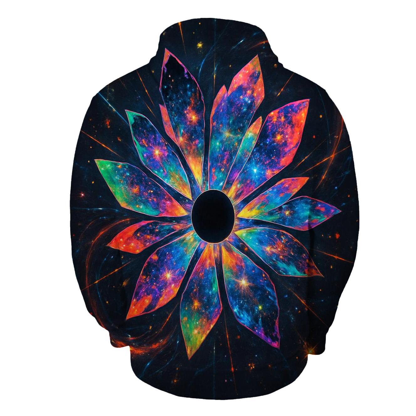 Prismatic Singularity Bloom lightweight hoodies