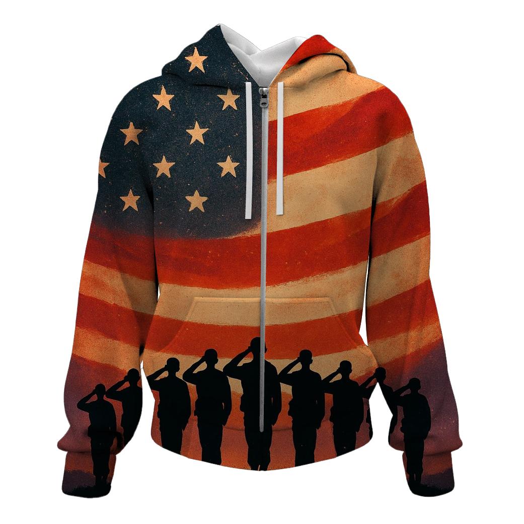 Honor Line At The Edge Of Night zip-up hoodies