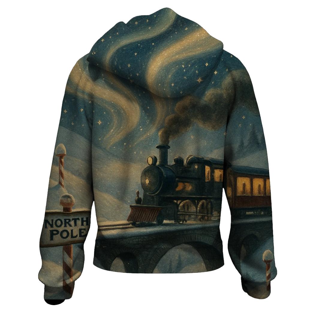 North Pole Aurora Train Ride hoodie trends