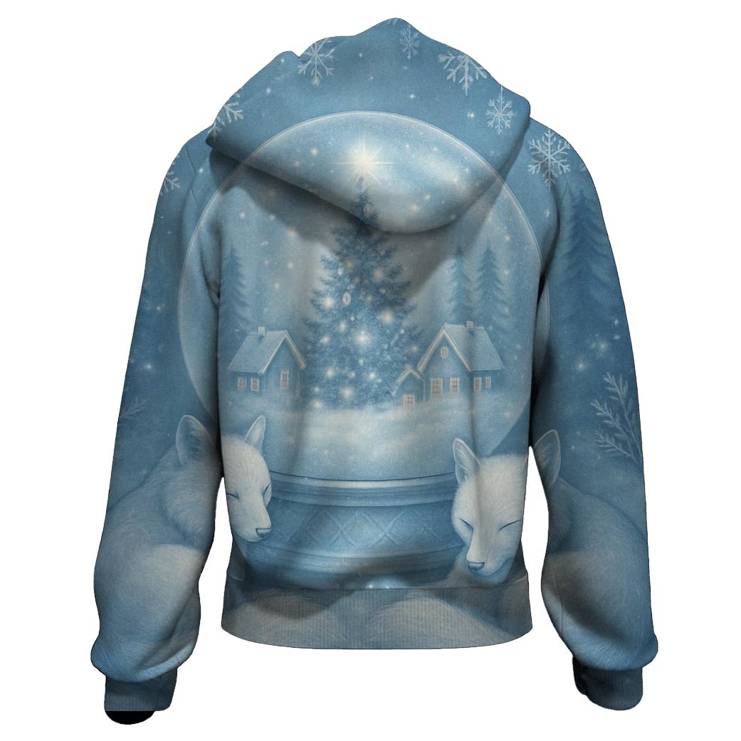 Snow Globe Forest Guardians printed hoodies