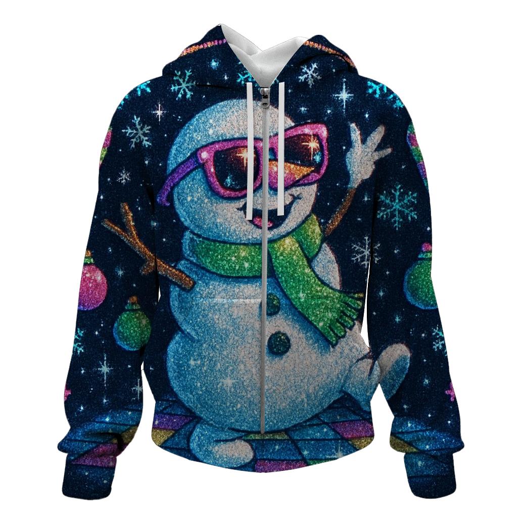 Retro Knit Snowman Disco heavyweight hoodies