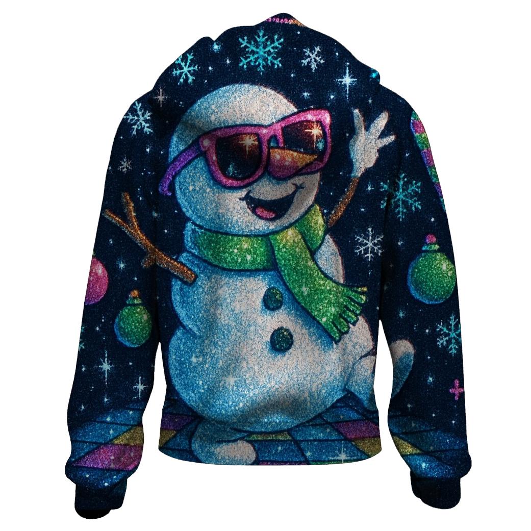 Retro Knit Snowman Disco heavyweight hoodies