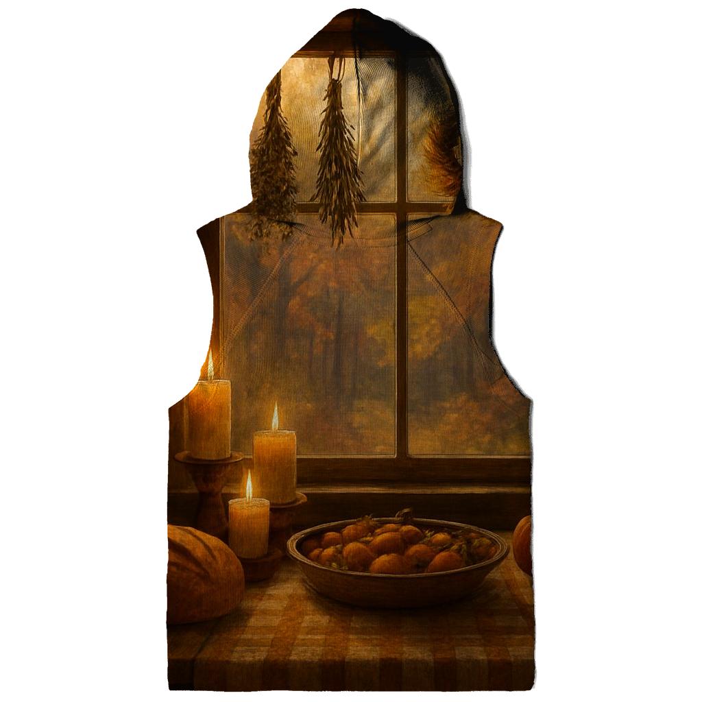 Autumn Cabin Window Of Thanks printed hoodies