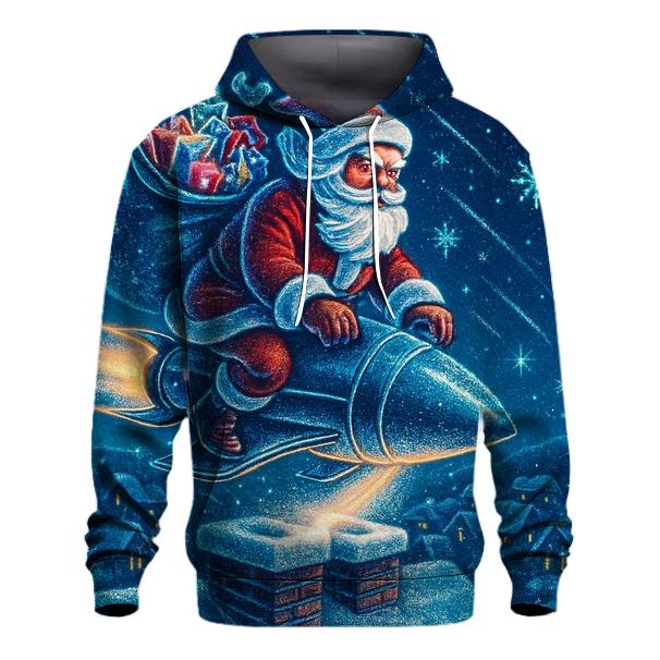 Santa Comet Sleigh Landing pullover hoodies