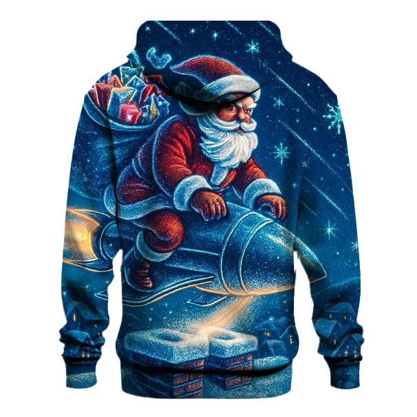 Santa Comet Sleigh Landing pullover hoodies