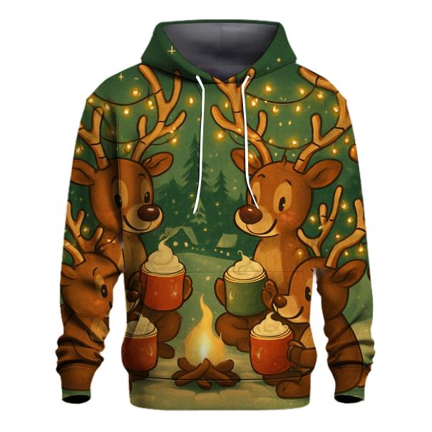Reindeer Cocoa Campfire Circle heavyweight hoodies