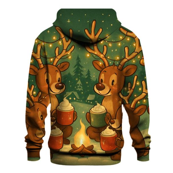 Reindeer Cocoa Campfire Circle heavyweight hoodies