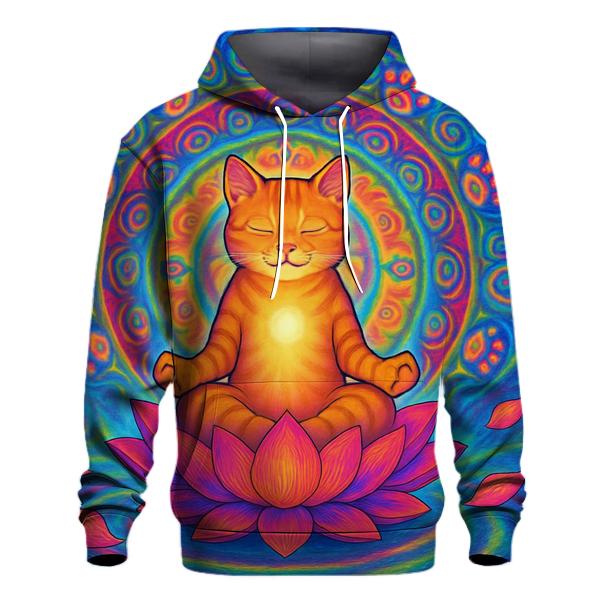 Psychedelic Lotus Dream Cat hoodie styles