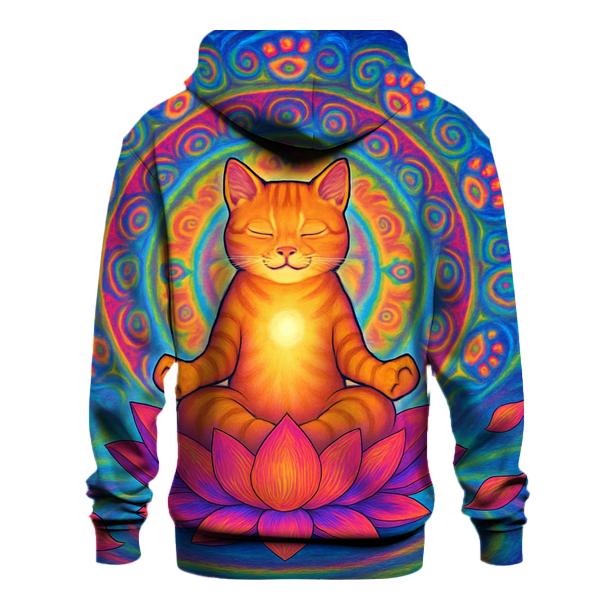 Psychedelic Lotus Dream Cat hoodie styles