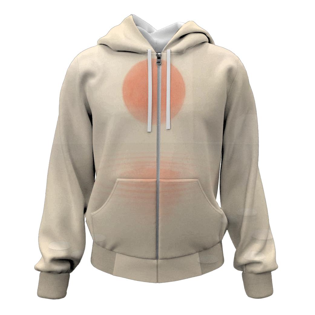 Japanese Flag Reflected In Zen Water Garden premium hoodies