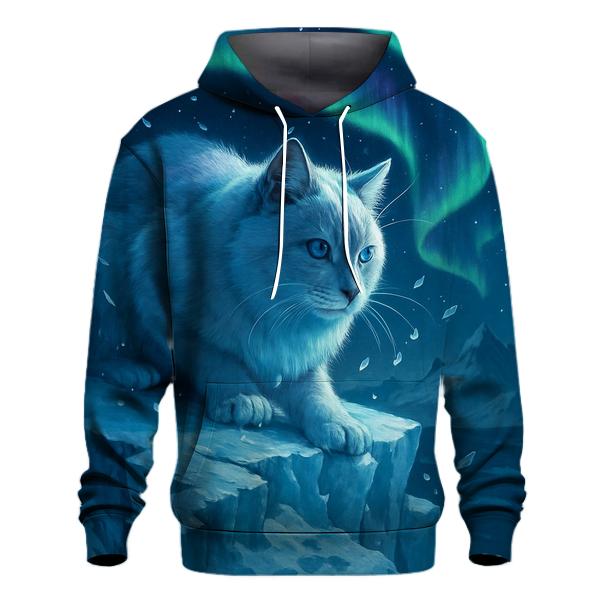 Glacial Aurora Hunter Cat heavyweight hoodies