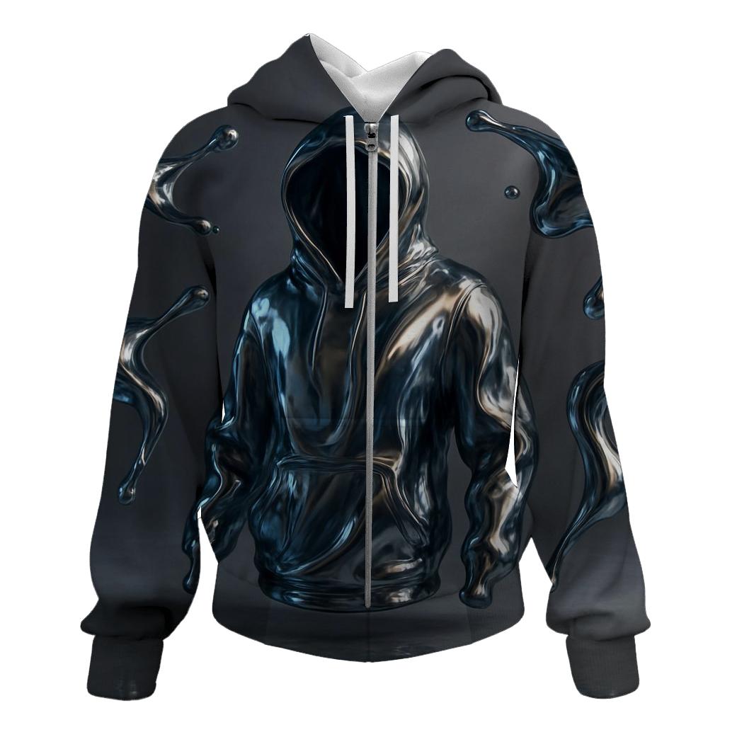 Liquid Mirage Gradient zip-up hoodies