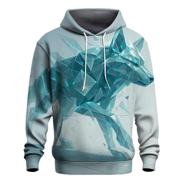 Quantum Shard Wolf embroidered hoodies