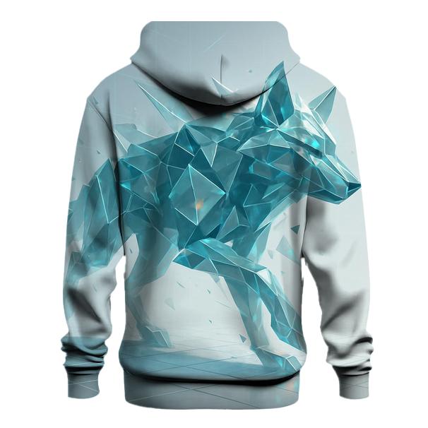 Quantum Shard Wolf embroidered hoodies